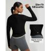 image:imagebaleaf Womens UPF 50 Long Sleeve Sun Shirts Crop Rash Guard UV Workout Tops SPF Slim Fit Lightweight Athletic HikingBlack