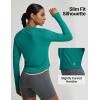 image:imagebaleaf Womens UPF 50 Long Sleeve Sun Shirts Crop Rash Guard UV Workout Tops SPF Slim Fit Lightweight Athletic HikingGreen