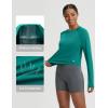 image:imagebaleaf Womens UPF 50 Long Sleeve Sun Shirts Crop Rash Guard UV Workout Tops SPF Slim Fit Lightweight Athletic HikingGreen