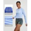 image:imagebaleaf Womens UPF 50 Long Sleeve Sun Shirts Crop Rash Guard UV Workout Tops SPF Slim Fit Lightweight Athletic HikingLight Blue