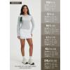 image:imagebaleaf Womens UPF 50 Long Sleeve Sun Shirts Crop Rash Guard UV Workout Tops SPF Slim Fit Lightweight Athletic HikingLight Gray