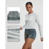 image:imagebaleaf Womens UPF 50 Long Sleeve Sun Shirts Crop Rash Guard UV Workout Tops SPF Slim Fit Lightweight Athletic HikingLight Gray