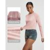 image:imagebaleaf Womens UPF 50 Long Sleeve Sun Shirts Crop Rash Guard UV Workout Tops SPF Slim Fit Lightweight Athletic HikingPink