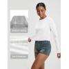 image:imagebaleaf Womens UPF 50 Long Sleeve Sun Shirts Crop Rash Guard UV Workout Tops SPF Slim Fit Lightweight Athletic HikingWhite