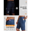 image:imagebaleaf Mens 4D Padded Bike Shorts Cycling Zipper Pockets Biking Bicycle Mountain Riding Biker Cycle UPF 50Dark Blue