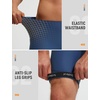 image:imagebaleaf Mens 4D Padded Bike Shorts Cycling Zipper Pockets Biking Bicycle Mountain Riding Biker Cycle UPF 50Dark Blue