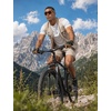 image:imagebaleaf Mens Bike Shorts Mountain 4D Padded Loosefit MTB Cycling Riding Bicycle Biker Short Zipper Pockets Khaki XL