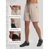 image:imagebaleaf Mens Bike Shorts Mountain 4D Padded Loosefit MTB Cycling Riding Bicycle Biker Short Zipper Pockets Khaki XL