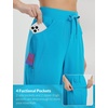 image:imagebaleaf Womens Bermuda Long Shorts 9 Above Knee Length Quick Dry Lightweight Zipper Pockets Casual Summer Athletic UPF 50Aqua Blue