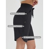 image:imagebaleaf Womens Bermuda Long Shorts 9 Above Knee Length Quick Dry Lightweight Zipper Pockets Casual Summer Athletic UPF 50Black