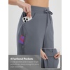 image:imagebaleaf Womens Bermuda Long Shorts 9 Above Knee Length Quick Dry Lightweight Zipper Pockets Casual Summer Athletic UPF 50Dark Gray