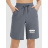 image:imagebaleaf Womens Bermuda Long Shorts 9 Above Knee Length Quick Dry Lightweight Zipper Pockets Casual Summer Athletic UPF 50Dark Gray