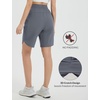 image:imagebaleaf Womens Bermuda Long Shorts 9 Above Knee Length Quick Dry Lightweight Zipper Pockets Casual Summer Athletic UPF 50Dark Gray
