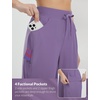 image:imagebaleaf Womens Bermuda Long Shorts 9 Above Knee Length Quick Dry Lightweight Zipper Pockets Casual Summer Athletic UPF 50Dark Purple