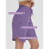 image:imagebaleaf Womens Bermuda Long Shorts 9 Above Knee Length Quick Dry Lightweight Zipper Pockets Casual Summer Athletic UPF 50Dark Purple