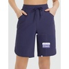 image:imagebaleaf Womens Bermuda Long Shorts 9 Above Knee Length Quick Dry Lightweight Zipper Pockets Casual Summer Athletic UPF 50Navy Blue