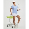 image:imagebaleaf Womens Short Sleeve Workout Shirts Athletic Tops Sun Protection Breathable TShirts Quick Dry Gym Running TennisLight Blue  V Neck