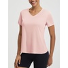 image:imagebaleaf Womens Short Sleeve Workout Shirts Athletic Tops Sun Protection Breathable TShirts Quick Dry Gym Running TennisLight Pink  V Neck