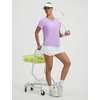 image:imagebaleaf Womens Short Sleeve Workout Shirts Athletic Tops Sun Protection Breathable TShirts Quick Dry Gym Running TennisLight Purple  V Neck