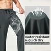 image:imagebaleaf Mens Hiking Pants Water Resistant Cargo Quick Dry Travel Elastic Waist with Zip Pockets UPF 50 for Work RunningDark Gray