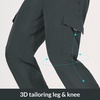 image:imagebaleaf Mens Hiking Pants Water Resistant Cargo Quick Dry Travel Elastic Waist with Zip Pockets UPF 50 for Work RunningDark Gray