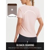image:imagebaleaf Ice Cooling Short Sleeve Workout Tops for Women Running Shirts UPF 50 Athletic Tennis Yoga Split Back Quick DryLight Pink
