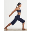 image:imagebaleaf Womens Capri Pants with Pockets Straight Leg Yoga Capris Leggings 17 MidCalf Capris Workout SummerNavy Blue