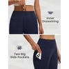 image:imagebaleaf Womens Capri Pants with Pockets Straight Leg Yoga Capris Leggings 17 MidCalf Capris Workout SummerNavy Blue