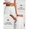 image:imagebaleaf Womens Capri Pants with Pockets Straight Leg Yoga Capris Leggings 17 MidCalf Capris Workout SummerStar White