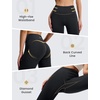 image:imagebaleaf Womens Flare Leggings with Pockets Yoga Pants High Waist Casual Workout Gym Bell Bottom LeggingBlack