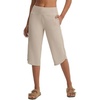 image:imagebaleaf Womens Capri Pants with Pockets Straight Leg Yoga Capris Leggings 17 MidCalf Capris Workout SummerKhaki