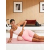 image:imagebaleaf Crossover Biker Shorts Women 6 High Waisted Yoga Shorts with Pockets Bike Workout Spandex CompressionPinkWhite