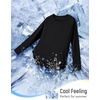 image:imagebaleaf Long Sleeve Cooling Workout Tops for Women Sun Shirts UPF 50 Quick Dry Lightweight Soft Running Athletic Gym HikingBlack