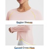 image:imagebaleaf Long Sleeve Cooling Workout Tops for Women Sun Shirts UPF 50 Quick Dry Lightweight Soft Running Athletic Gym HikingPink