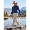 image:imagebaleaf Womens Hiking Pants Lightweight Water Resistant Quick Dry Cargo Trail Pants with Zippered Pockets Summer SPFKhaki