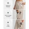 image:imagebaleaf Womens Hiking Pants Lightweight Water Resistant Quick Dry Cargo Trail Pants with Zippered Pockets Summer SPFKhaki