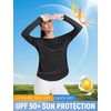 image:imagebaleaf Womens Sun Shirts Long Sleeve UPF 50 UV Protection Workout Tops Quick Dry Lightweight Hiking Athletic RunningBlack