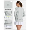 image:imagebaleaf Womens Sun Shirts Long Sleeve UPF 50 UV Protection Workout Tops Quick Dry Lightweight Hiking Athletic RunningLight Gray
