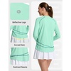 image:imagebaleaf Womens Sun Shirts Long Sleeve UPF 50 UV Protection Workout Tops Quick Dry Lightweight Hiking Athletic RunningLight Green