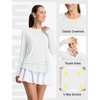 image:imagebaleaf Womens Sun Shirts Long Sleeve UPF 50 UV Protection Workout Tops Quick Dry Lightweight Hiking Athletic RunningWhite