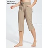 image:imagebaleaf Womens Swim Capris Pants 18 Quick Dry Modest Swimsuits UPF 50 Bathing Suit Bottoms Beach Pants with PocketsBrown
