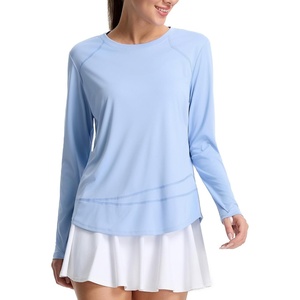 image:imagebaleaf Womens Sun Shirts Long Sleeve UPF 50 UV Protection Workout Tops Quick Dry Lightweight Hiking Athletic RunningLight Blue