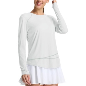 image:imagebaleaf Womens Sun Shirts Long Sleeve UPF 50 UV Protection Workout Tops Quick Dry Lightweight Hiking Athletic RunningWhite