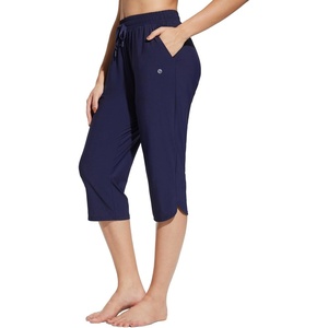 image:imagebaleaf Womens Swim Capris Pants 18 Quick Dry Modest Swimsuits UPF 50 Bathing Suit Bottoms Beach Pants with PocketsNavy