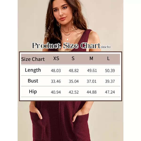 SuperPrity Jumpsuits for Women Summer Casual Sleeveless Sweater Jumpers with Pockets Knit Long Pants Rompers Baggy OverallsApricot