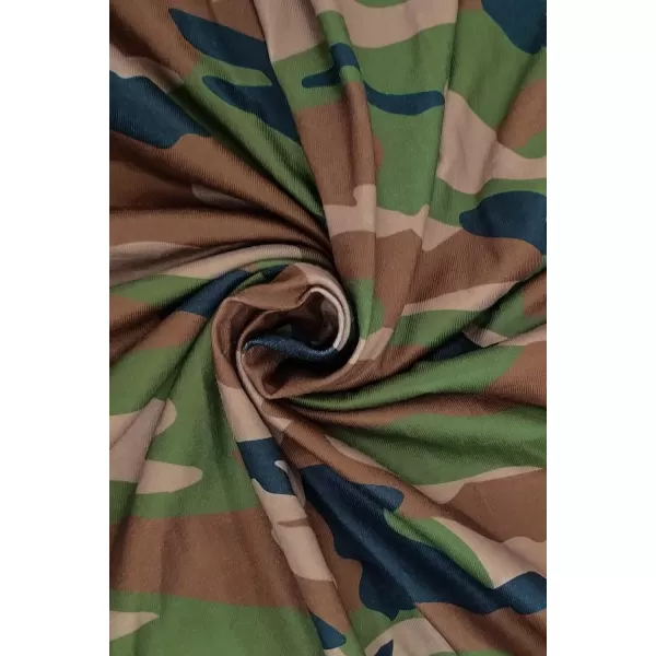 SouqFone Womens Summer Casual Long Dresses V Neck Beach Party Dress01camouflage