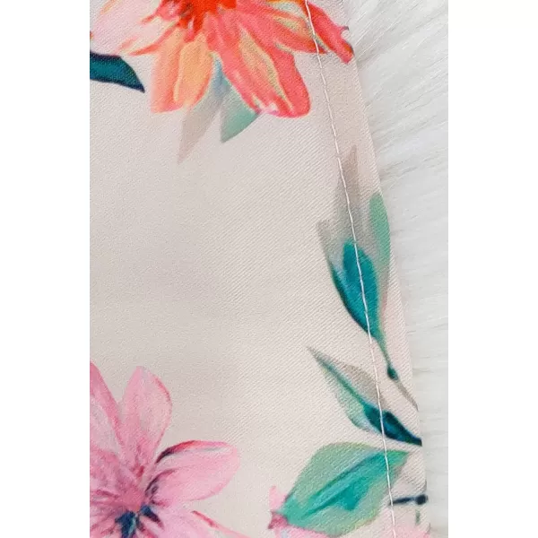 SouqFone Womens Summer Casual Long Dresses V Neck Beach Party Dress04white Floral