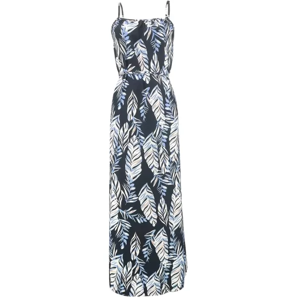 SouqFone Womens Summer Casual Long Dresses V Neck Beach Party Dress08leaf Print