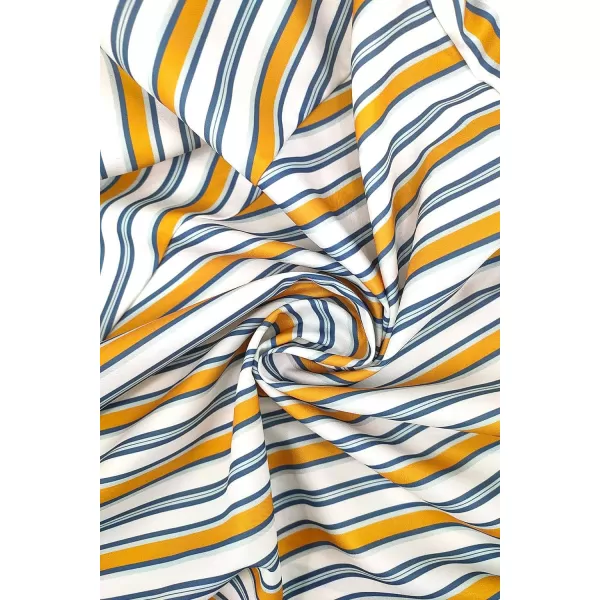 SouqFone Womens Summer Casual Long Dresses V Neck Beach Party Dress12yellow Striped