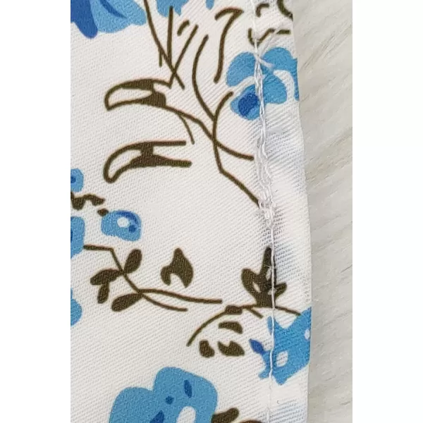 SouqFone Womens Summer Casual Long Dresses V Neck Beach Party Dress17blue Floral